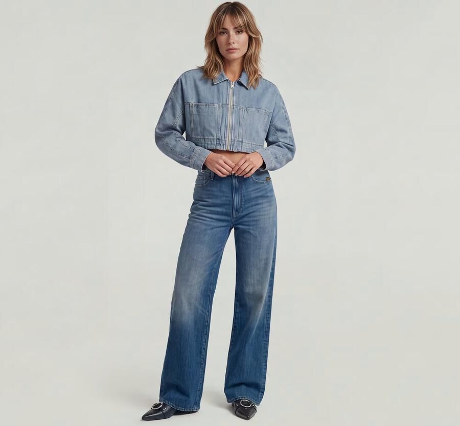 G-Star RAW Hyper Cropped Jack Lichtblauw Dames - Foto 6