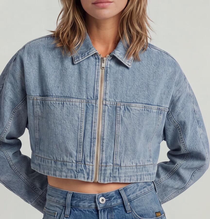 G-Star RAW Hyper Cropped Jack Lichtblauw Dames - Foto 5