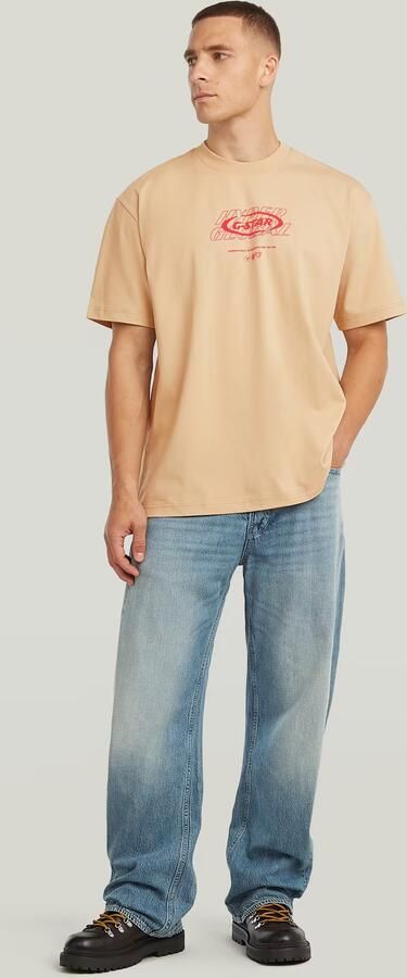 G-Star RAW Hyper Graphic Relaxed T-Shirt Beige Heren - Foto 6