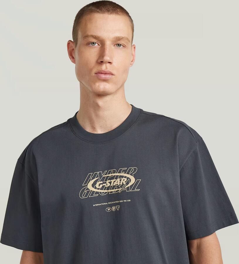 G-Star RAW Hyper Graphic Relaxed T-Shirt Grijs Heren - Foto 3