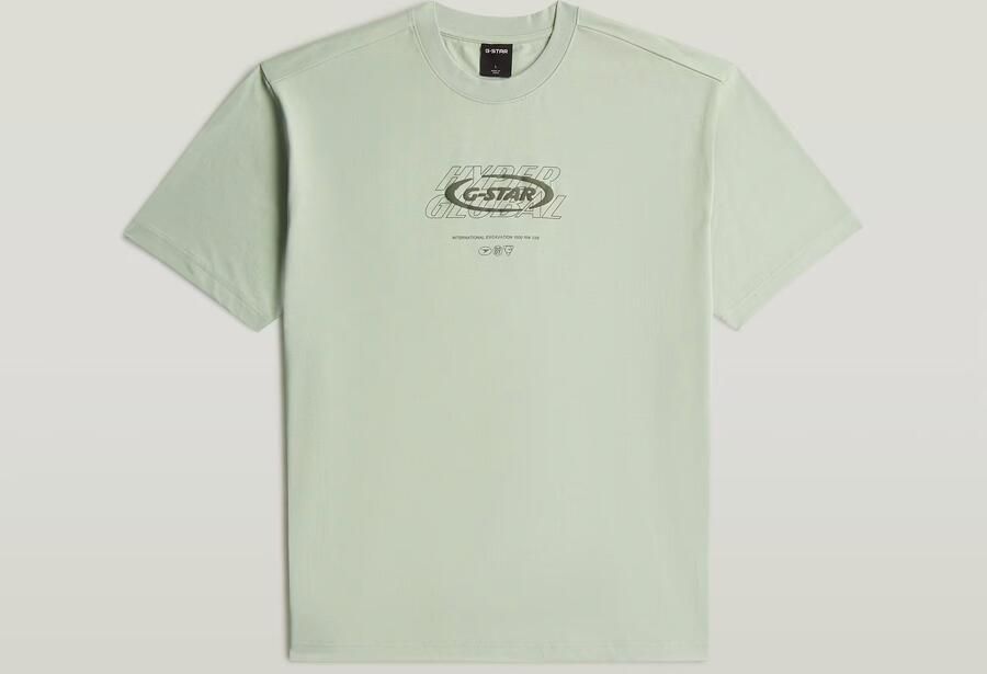 G-Star RAW Hyper Graphic Relaxed T-Shirt Groen Heren - Foto 4