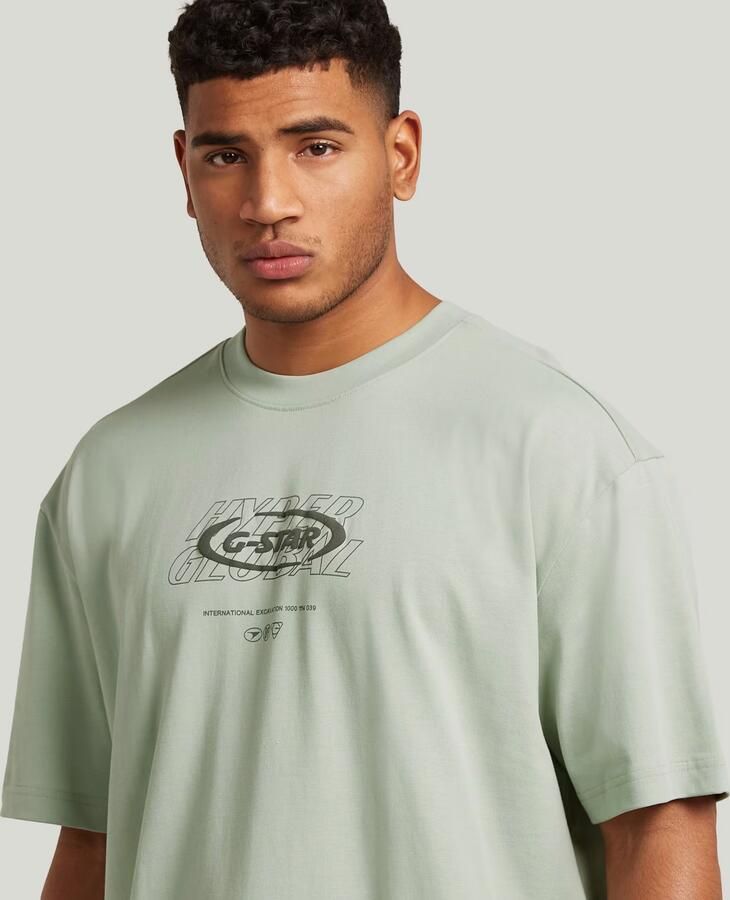 G-Star RAW Hyper Graphic Relaxed T-Shirt Groen Heren - Foto 3