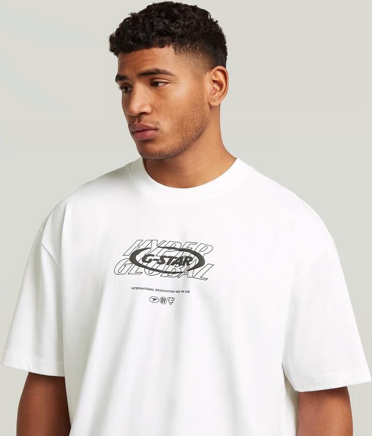 G-Star RAW Hyper Graphic Relaxed T-Shirt Wit Heren - Foto 3