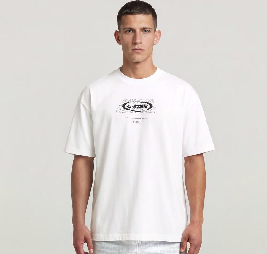 G-Star RAW Hyper Graphic Relaxed T-Shirt Wit Heren - Foto 5