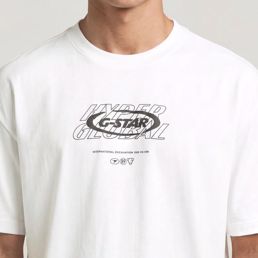 G-Star RAW Hyper Graphic Relaxed T-Shirt Wit Heren - Foto 3