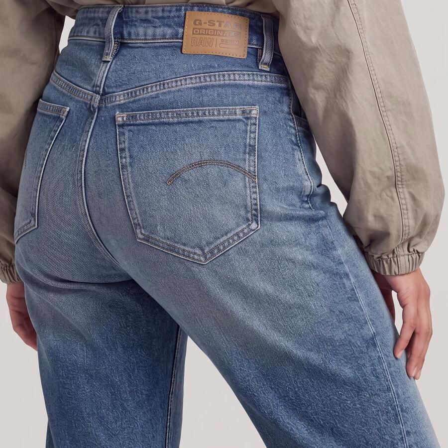 G-STAR high waist straight leg jeans medium blue denim - Foto 4