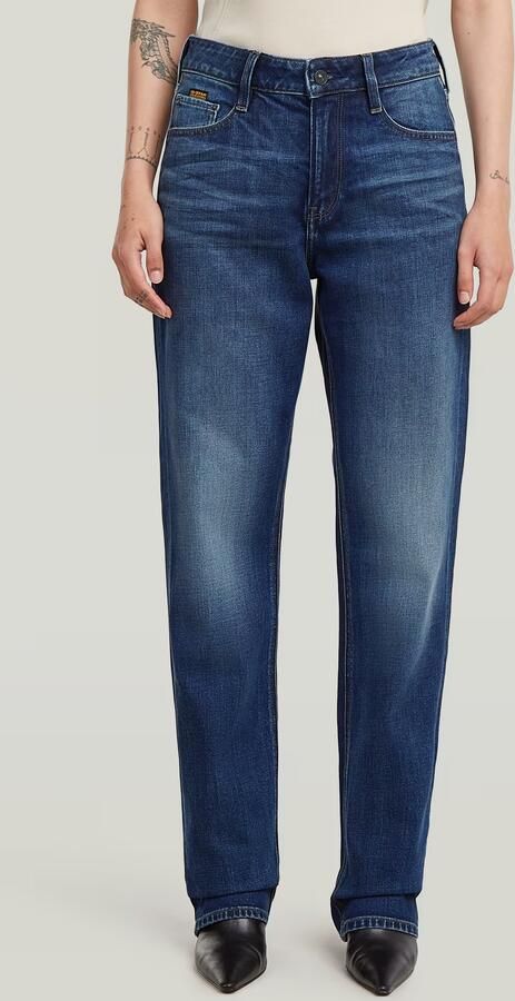 G-Star RAW Iggie Straight Jeans Donkerblauw Dames