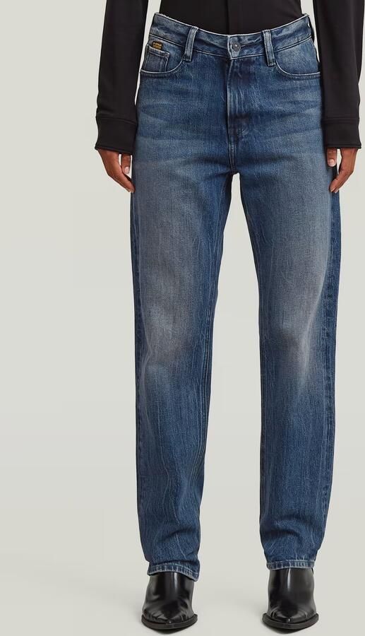 G-Star RAW Iggie Straight Jeans Donkerblauw Dames