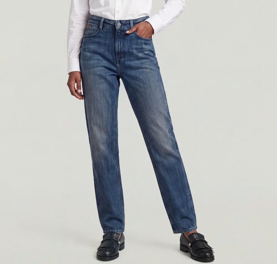 G-Star RAW Iggie Straight Jeans Donkerblauw Dames - Foto 6