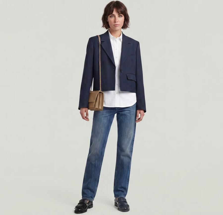 G-Star RAW Iggie Straight Jeans Donkerblauw Dames - Foto 5