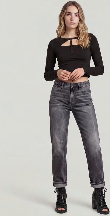 G-Star RAW Iggie Straight Jeans Grijs Dames - Foto 3