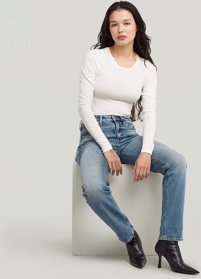 G-Star RAW Iggie Straight Jeans Midden blauw Dames - Foto 7