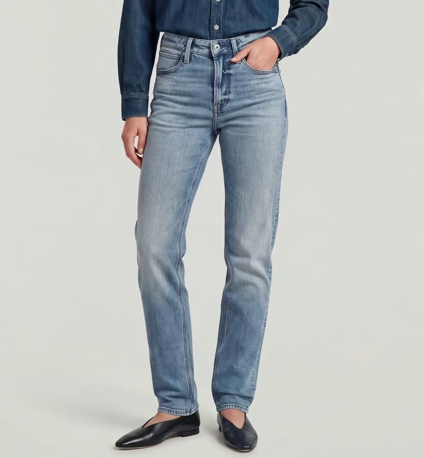 G-Star RAW Iggie Straight Jeans Midden blauw Dames - Foto 7