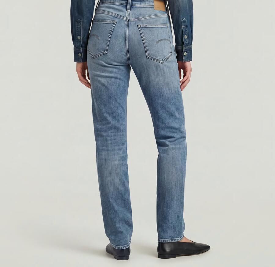 G-Star RAW Iggie Straight Jeans Midden blauw Dames - Foto 6
