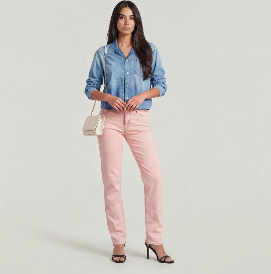 G-Star RAW Iggie Straight Jeans Roze Dames - Foto 3