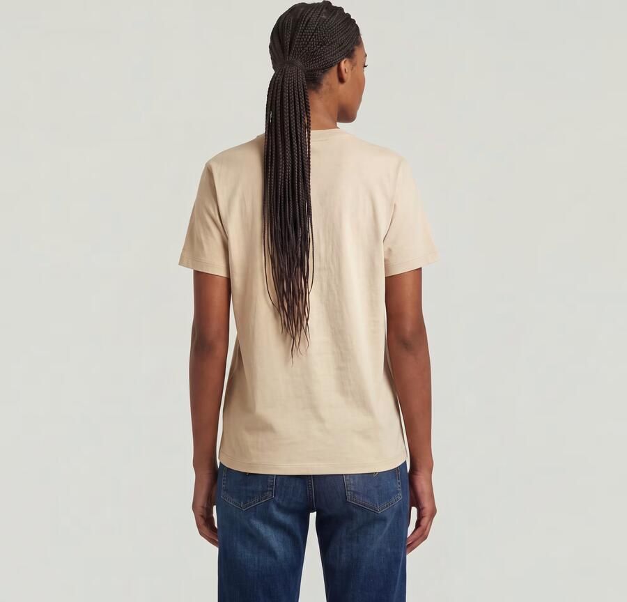 G-Star RAW Inside Print T-Shirt Beige Dames - Foto 3