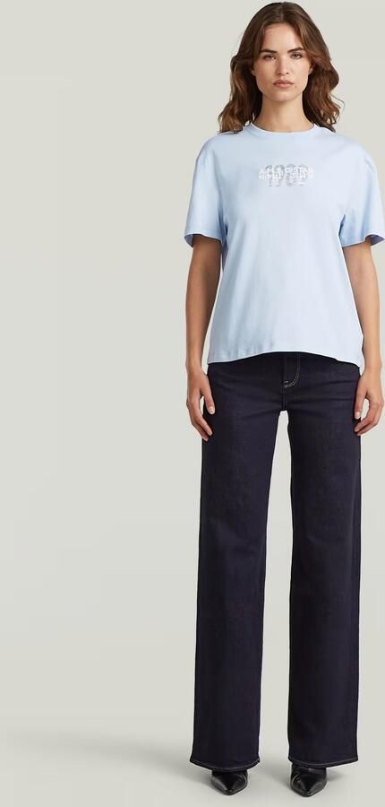 G-Star RAW Inside Print T-Shirt Lichtblauw Dames - Foto 6