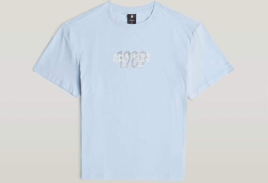 G-Star RAW Inside Print T-Shirt Lichtblauw Dames - Foto 4