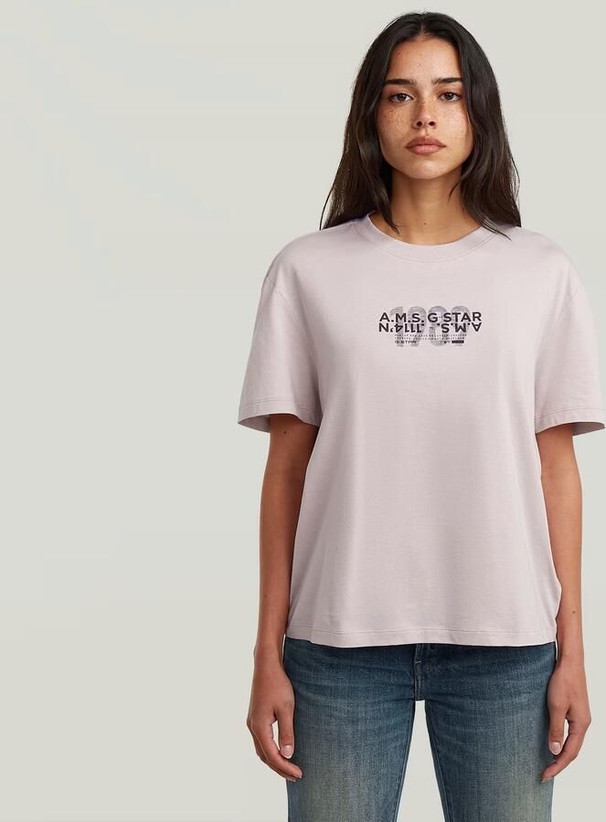 G-Star RAW Inside Print T-Shirt Roze Dames - Foto 3