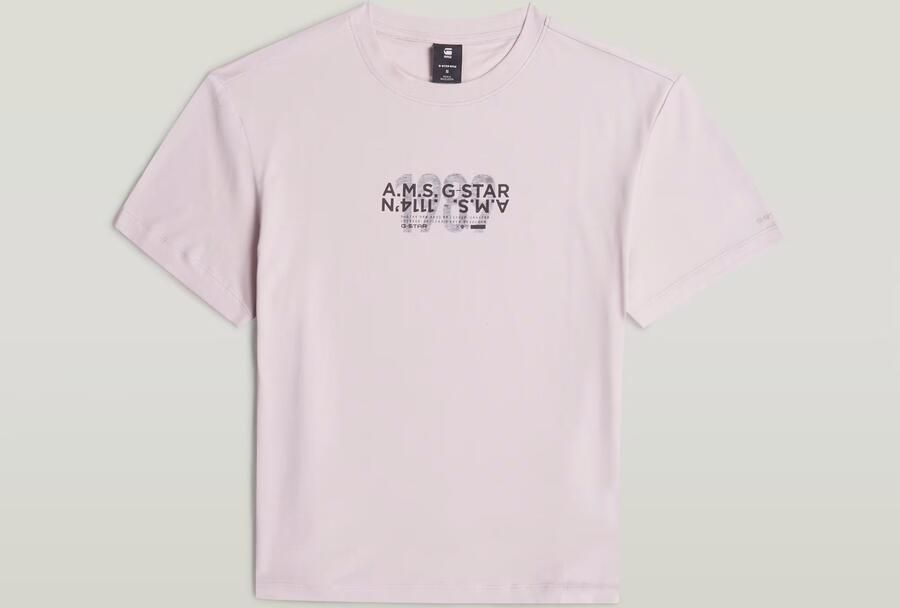 G-Star RAW Inside Print T-Shirt Roze Dames - Foto 6