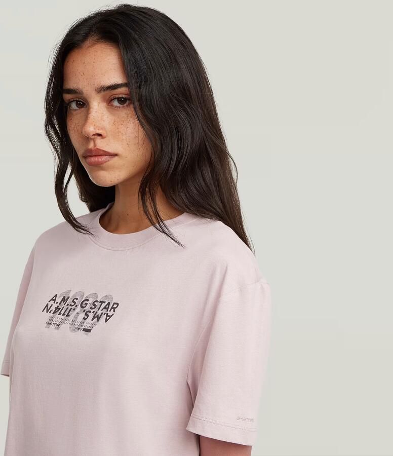 G-Star RAW Inside Print T-Shirt Roze Dames - Foto 5