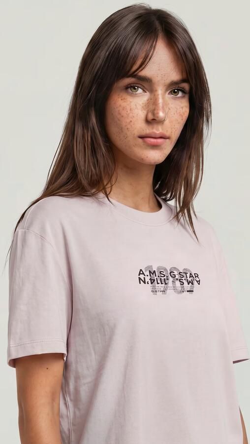 G-Star RAW Inside Print T-Shirt Roze Dames - Foto 6