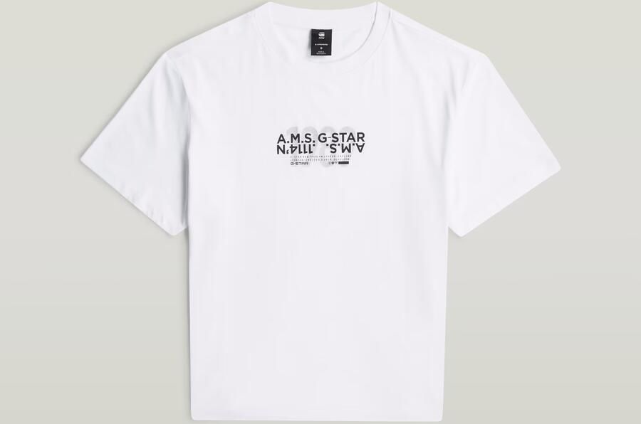 G-Star RAW Inside Print T-Shirt Wit Dames - Foto 6