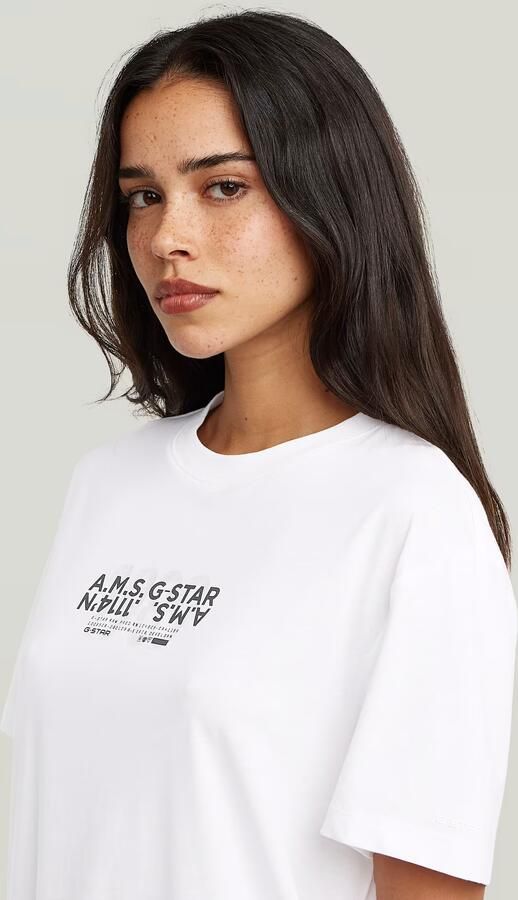 G-Star RAW Inside Print T-Shirt Wit Dames - Foto 7