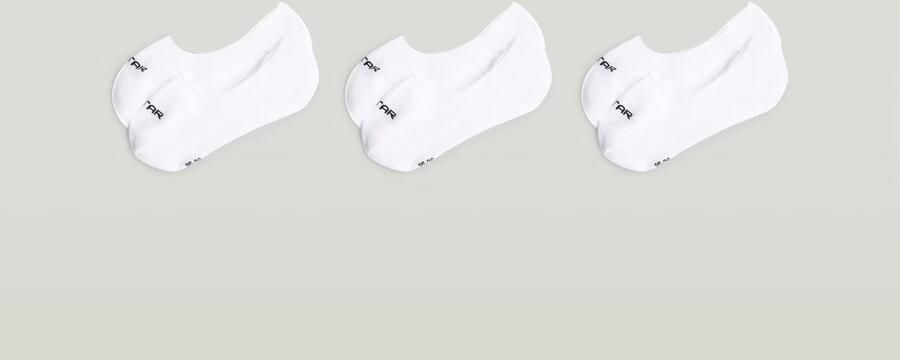 G-Star RAW Invisible Sokken 3 Paar Wit Dames