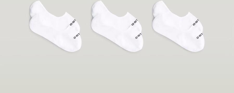 G-Star RAW Invisible Sokken 3 Paar Wit Dames - Foto 4