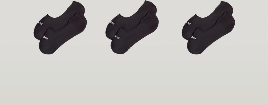 G-Star RAW Invisible Sokken 3 Paar Zwart Dames