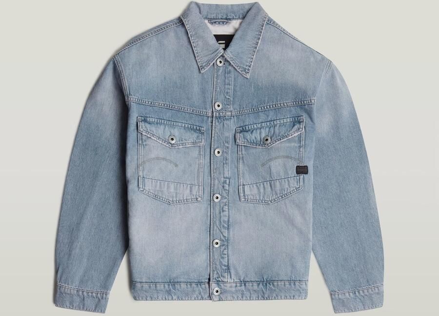G-Star Raw Jeansjack met opgestikte klepzakken op de borst model 'Dakota' - Foto 3