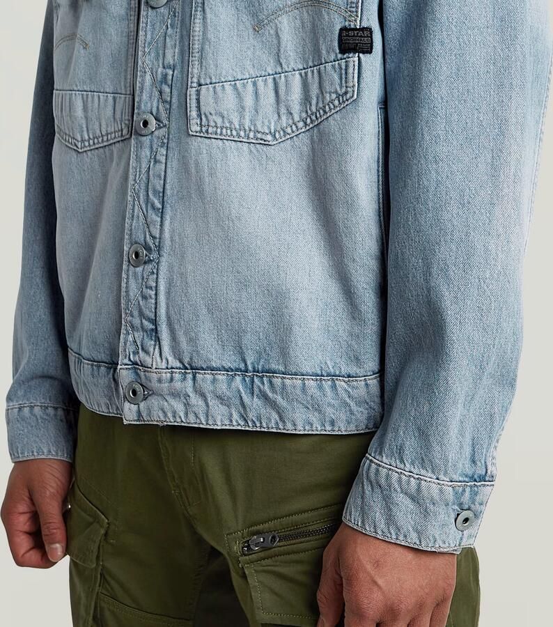 G-Star Raw Jeansjack met opgestikte klepzakken op de borst model 'Dakota' - Foto 2