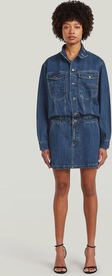 G-Star RAW Jasjurk Midden blauw Dames - Foto 5