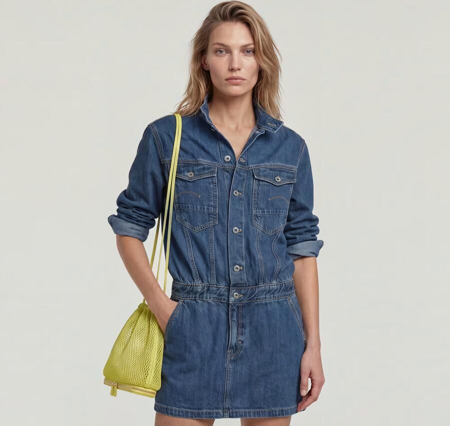 G-Star RAW Jasjurk Midden blauw Dames - Foto 3