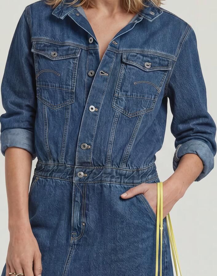 G-Star RAW Jasjurk Midden blauw Dames - Foto 4