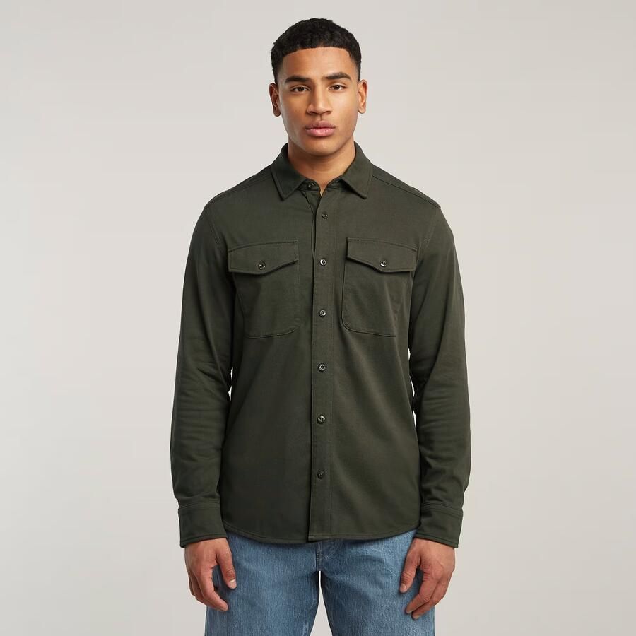 G-STAR RAW Heren Overhemden Marine Jersey Shirt L\s Grijs - Foto 11