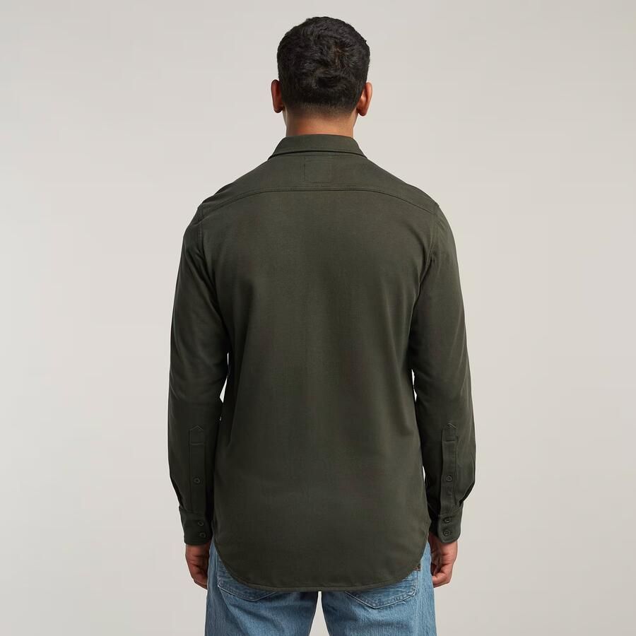 G-STAR RAW Heren Overhemden Marine Jersey Shirt L\s Grijs - Foto 5