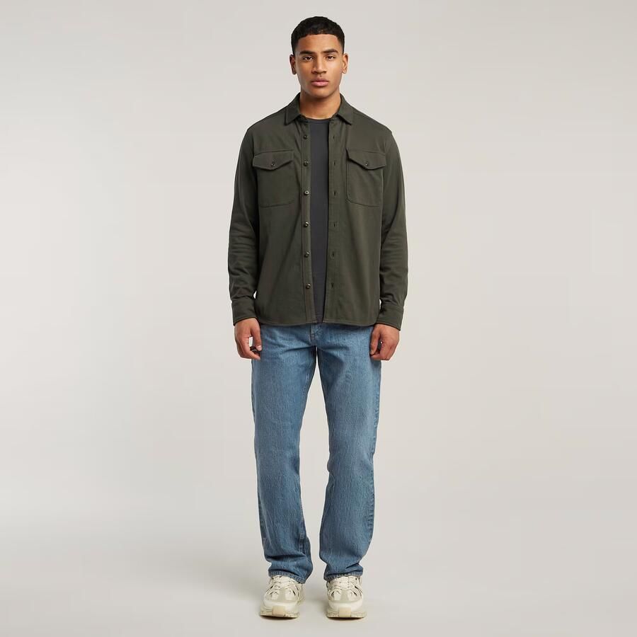 G-STAR RAW Heren Overhemden Marine Jersey Shirt L\s Grijs - Foto 6