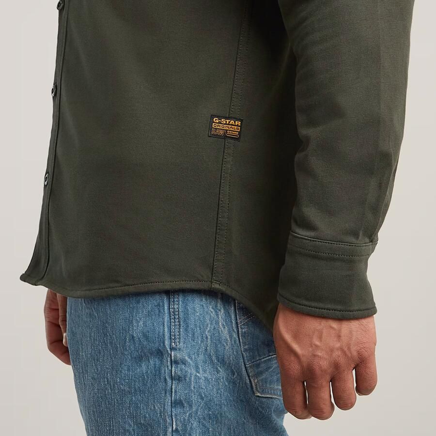 G-STAR RAW Heren Overhemden Marine Jersey Shirt L\s Grijs - Foto 7