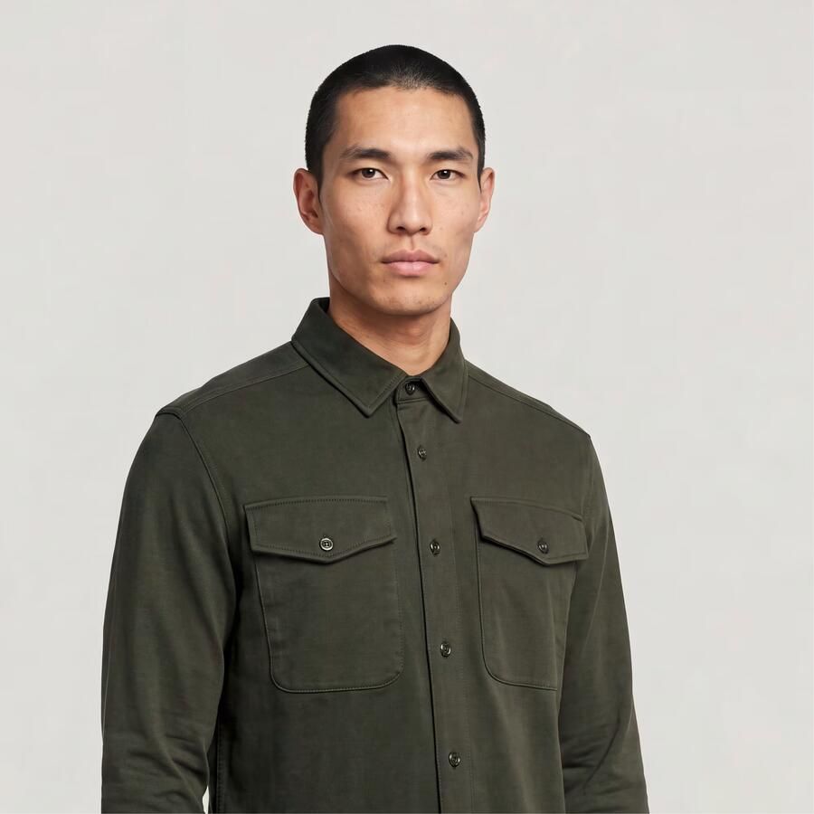 G-STAR RAW Heren Overhemden Marine Jersey Shirt L\s Grijs - Foto 7