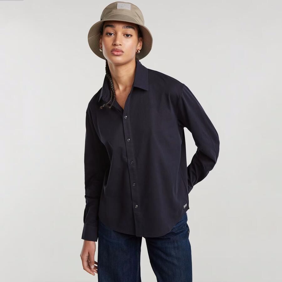 G-Star RAW Jersey Shirt Top Donkerblauw Dames - Foto 7