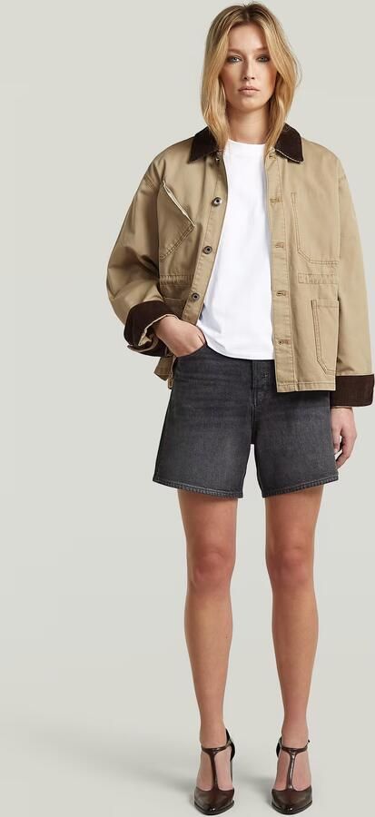 G-Star RAW Jett High Clean Edge Short Grijs Dames - Foto 6