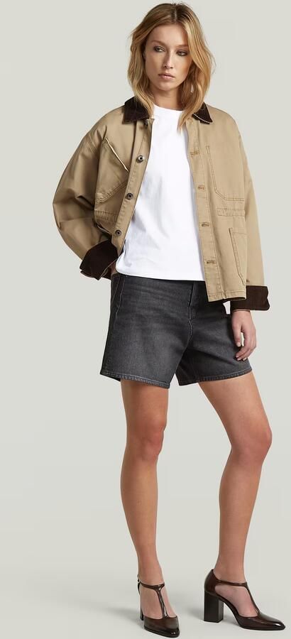 G-Star RAW Jett High Clean Edge Short Grijs Dames - Foto 7