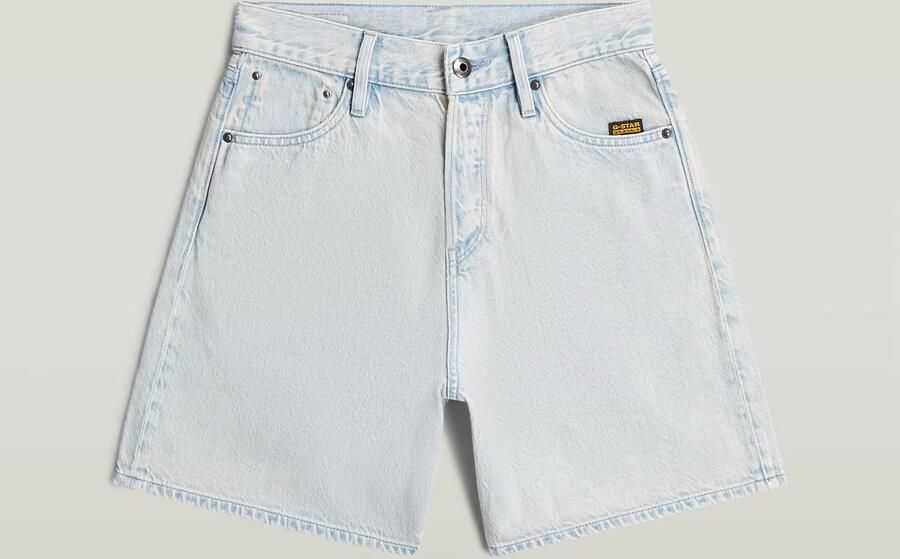 G-Star RAW Jett High Clean Edge Short Midden blauw Dames - Foto 4