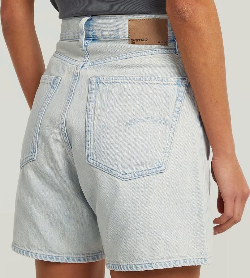 G-Star RAW Jett High Clean Edge Short Midden blauw Dames - Foto 3