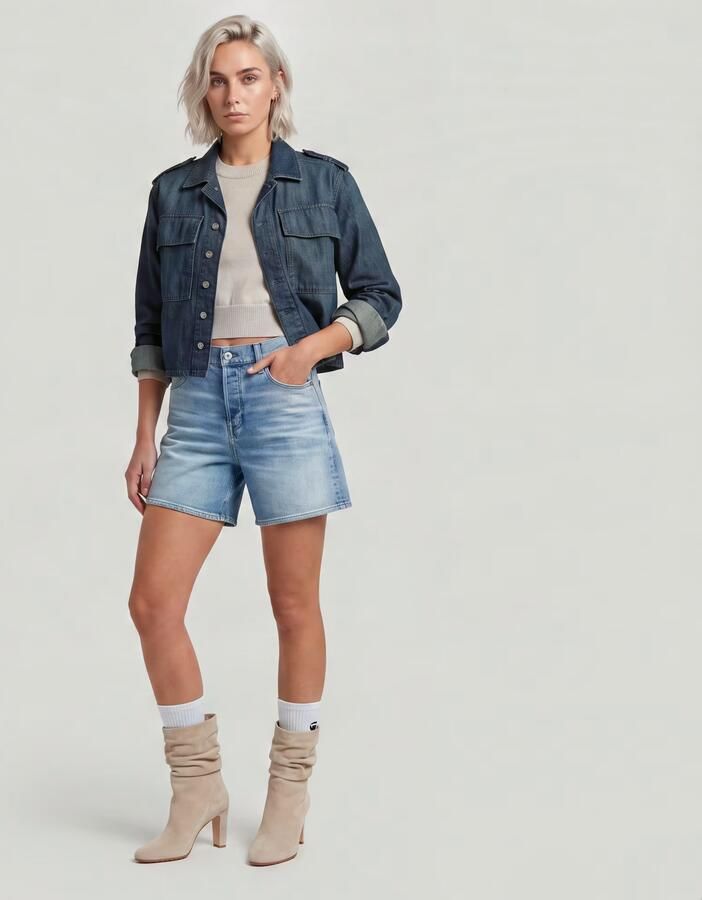 G-STAR RAW Dames Jeans Jett High Short Clean Edge Wmn Lichtblauw - Foto 9