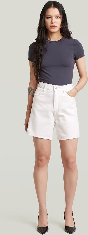 G-Star RAW Jett High Clean Edge Short Wit Dames - Foto 7