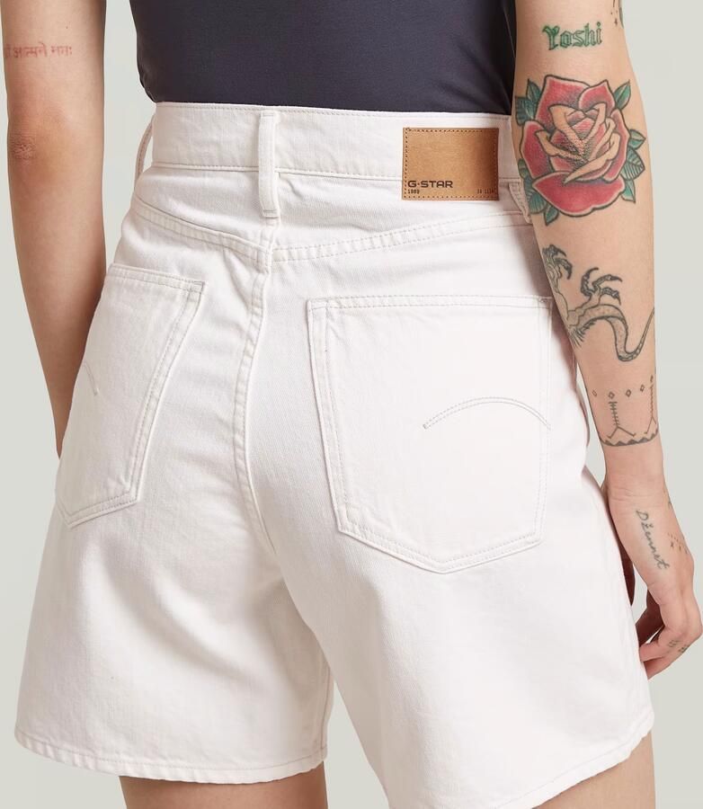 G-Star RAW Jett High Clean Edge Short Wit Dames - Foto 3