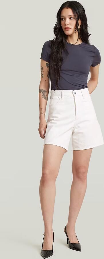 G-Star RAW Jett High Clean Edge Short Wit Dames - Foto 6